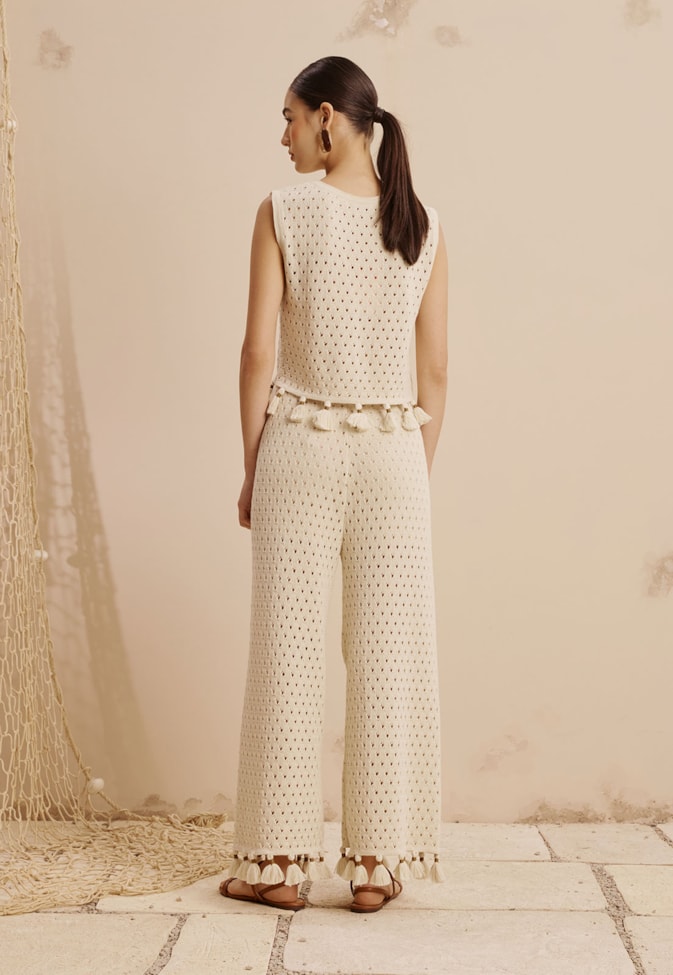 Calça Tricot Tassel