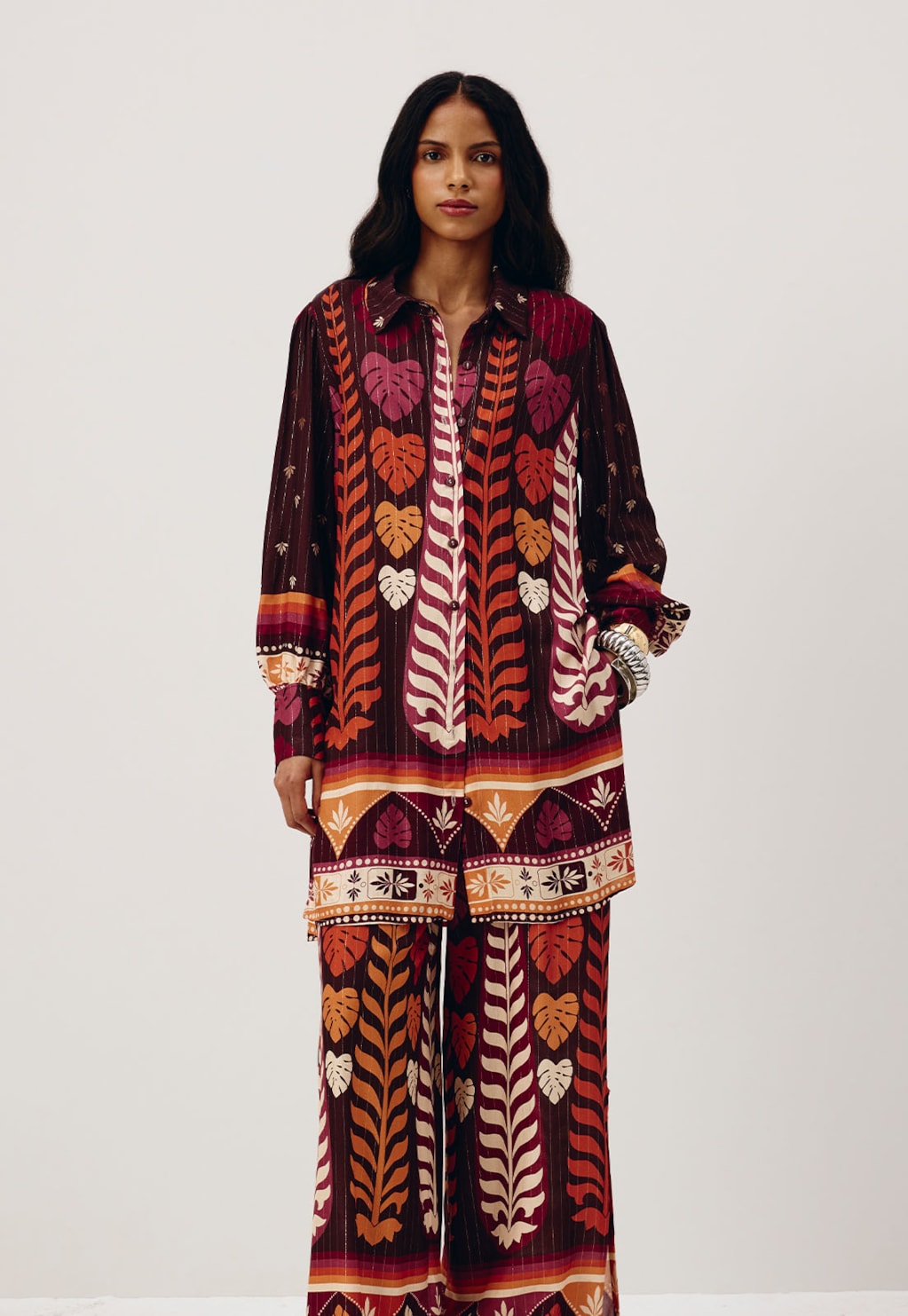 Camisa Alongada Estampada Hera