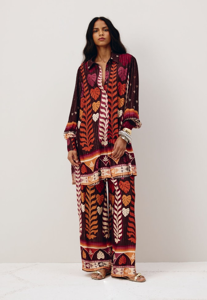 Camisa Alongada Estampada Hera