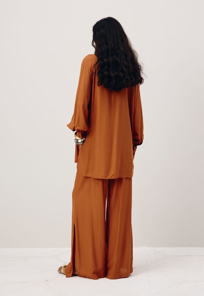 Camisa Alongada Raglan Botões