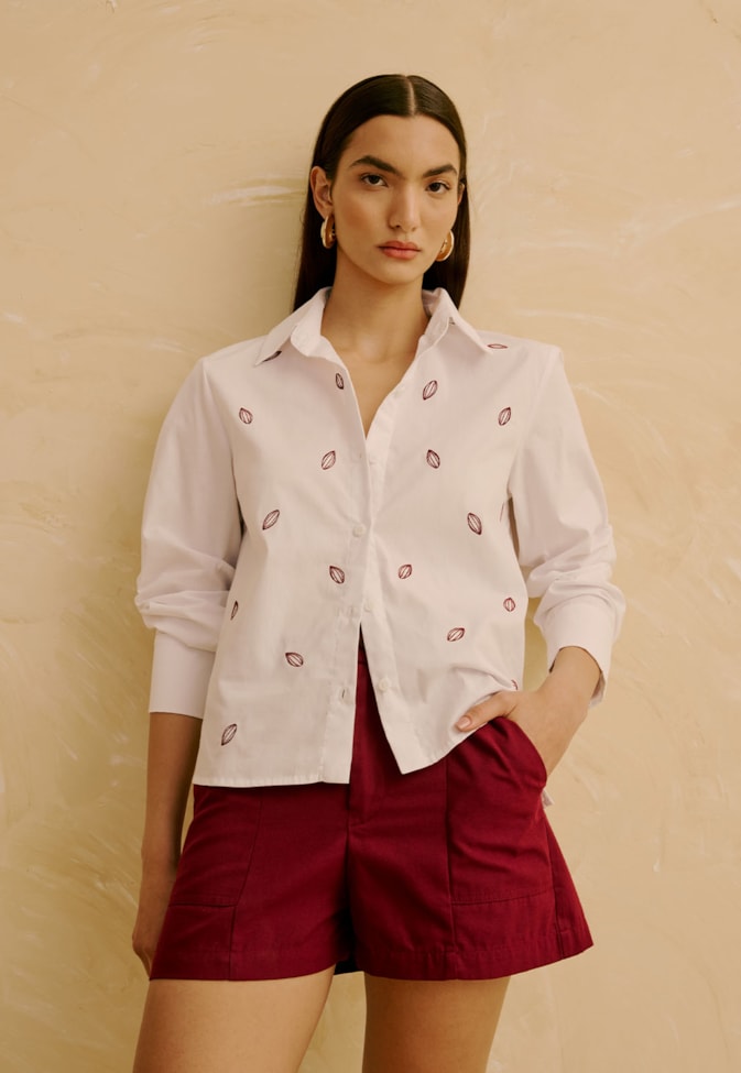 Camisa Bordado Cacau
