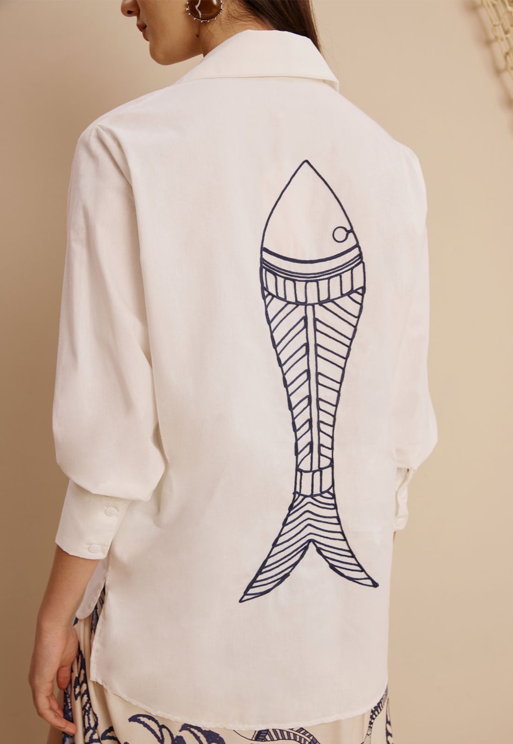 Camisa Bordado Peixe