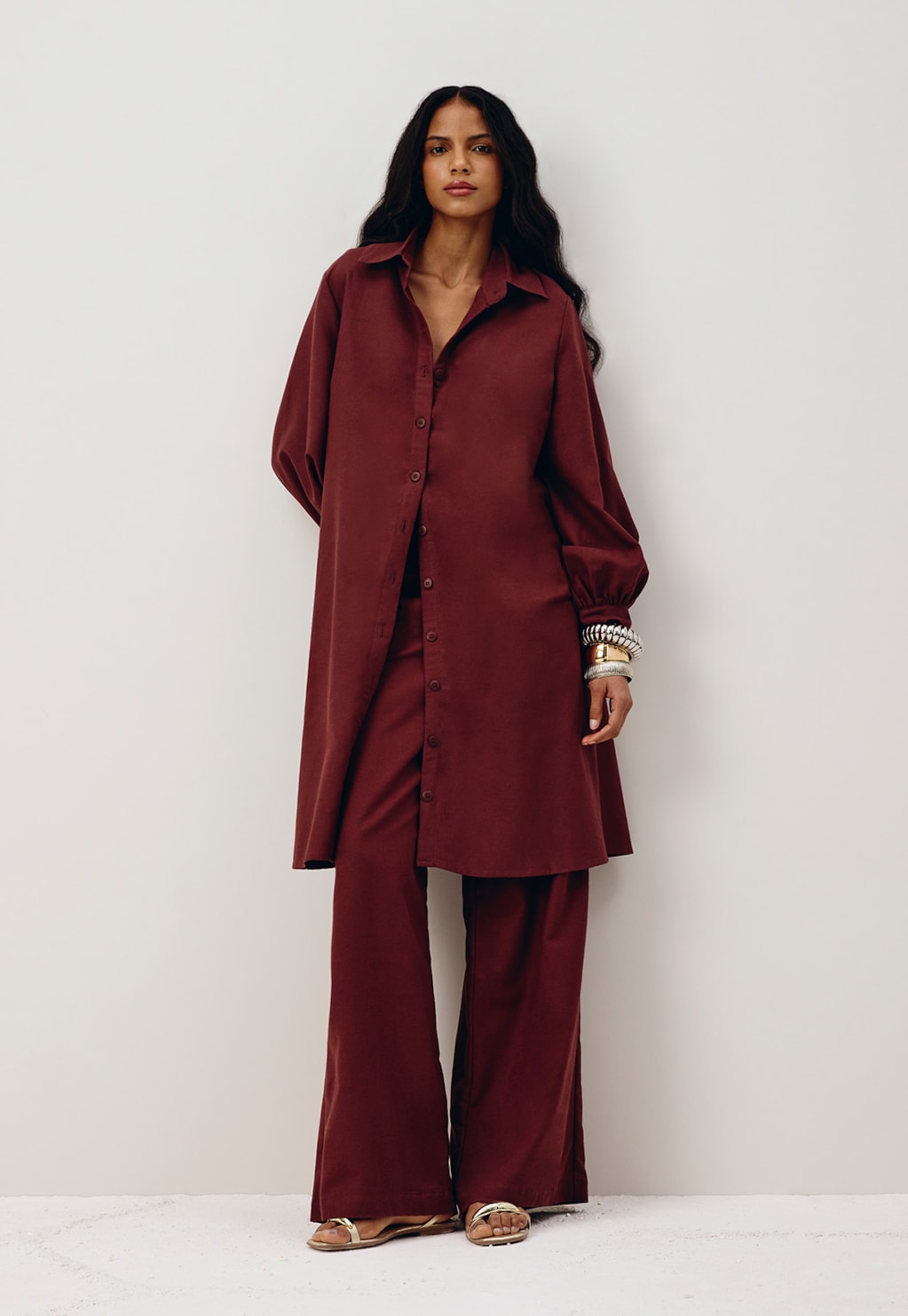 Camisa Botões Alongada