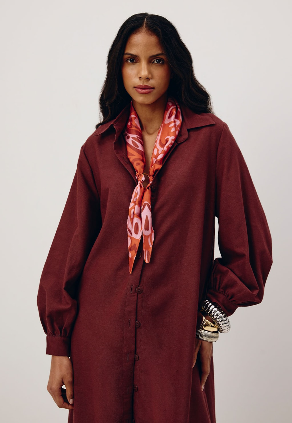 Camisa Botões Alongada