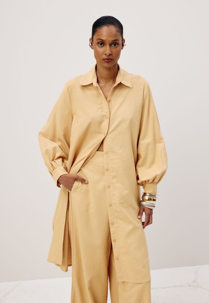 Camisa Botões Alongada