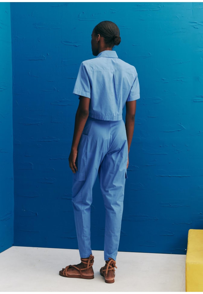 Camisa Cropped Bolsos