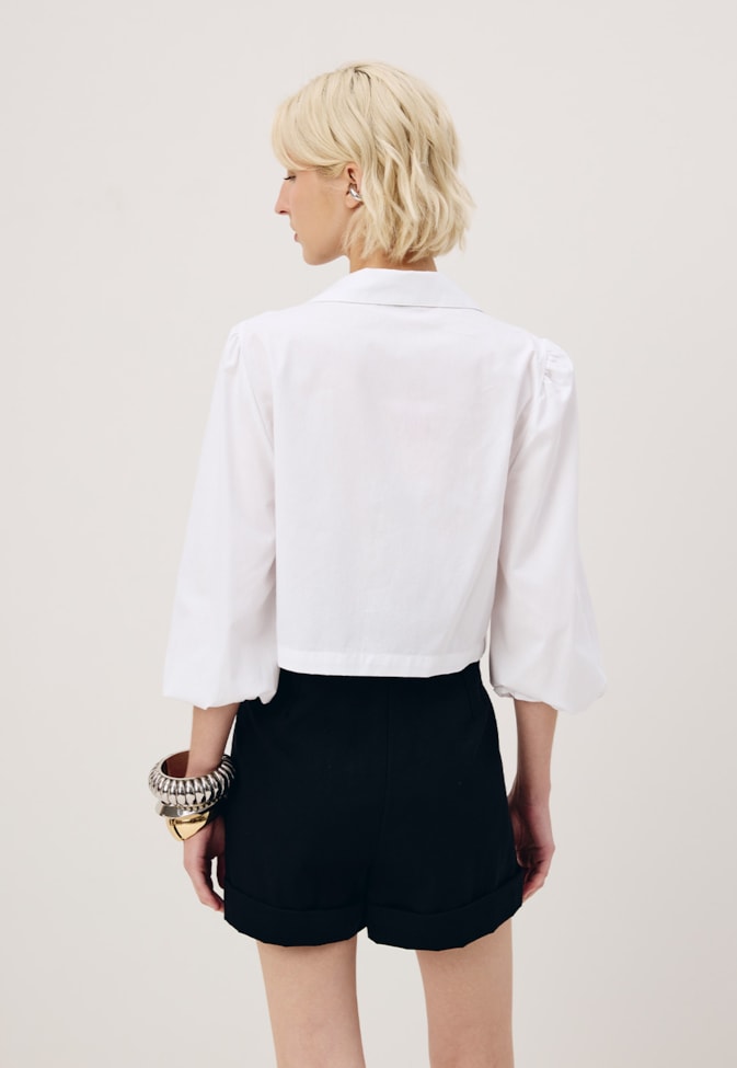 Camisa Cropped Lacinhos