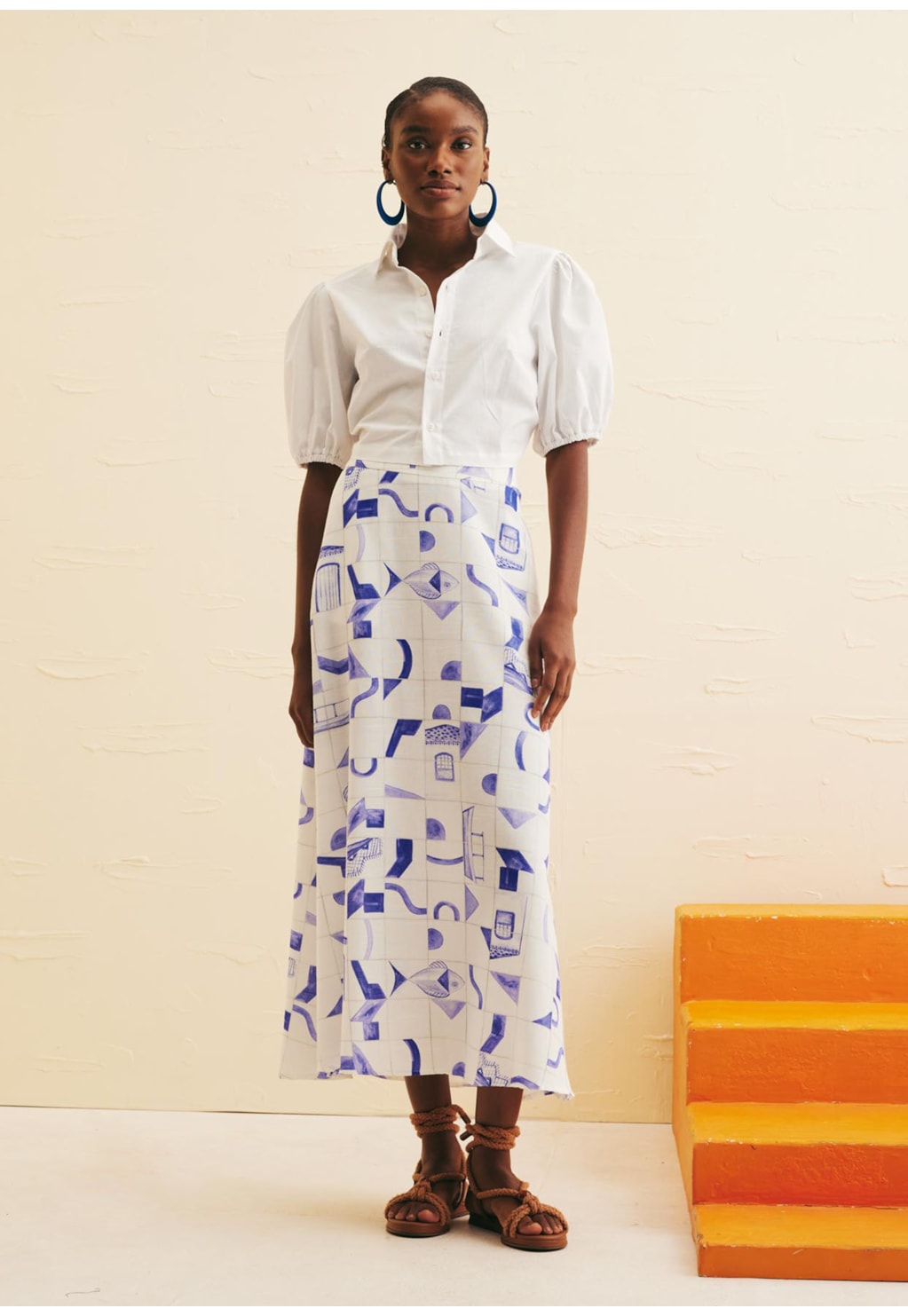 Camisa Cropped Manga Bufante