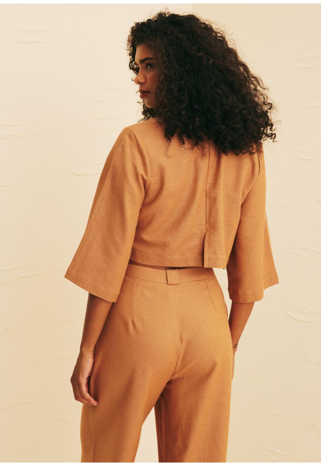 Camisa Cropped Manga Sininho