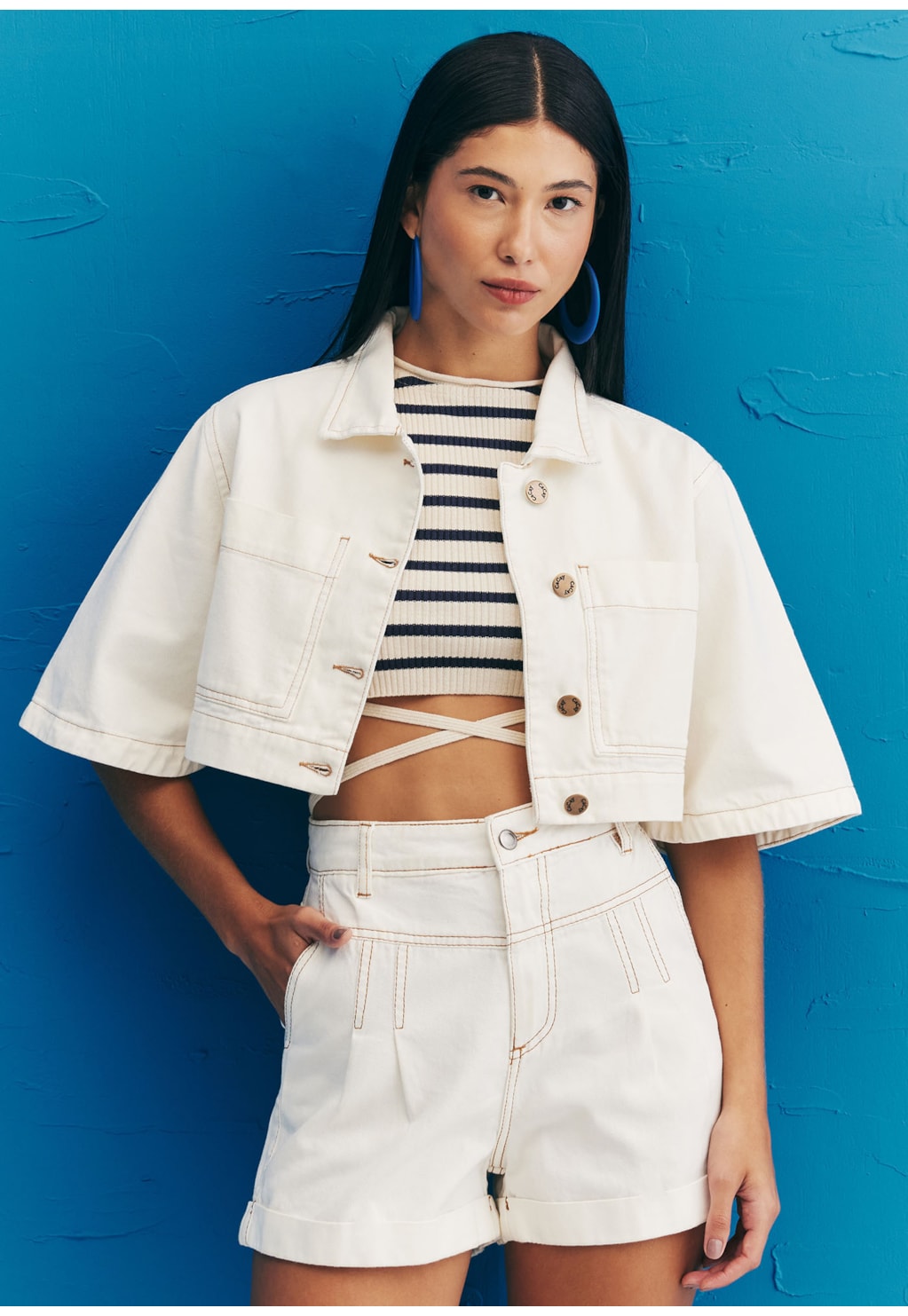 Camisa Cropped Sarja