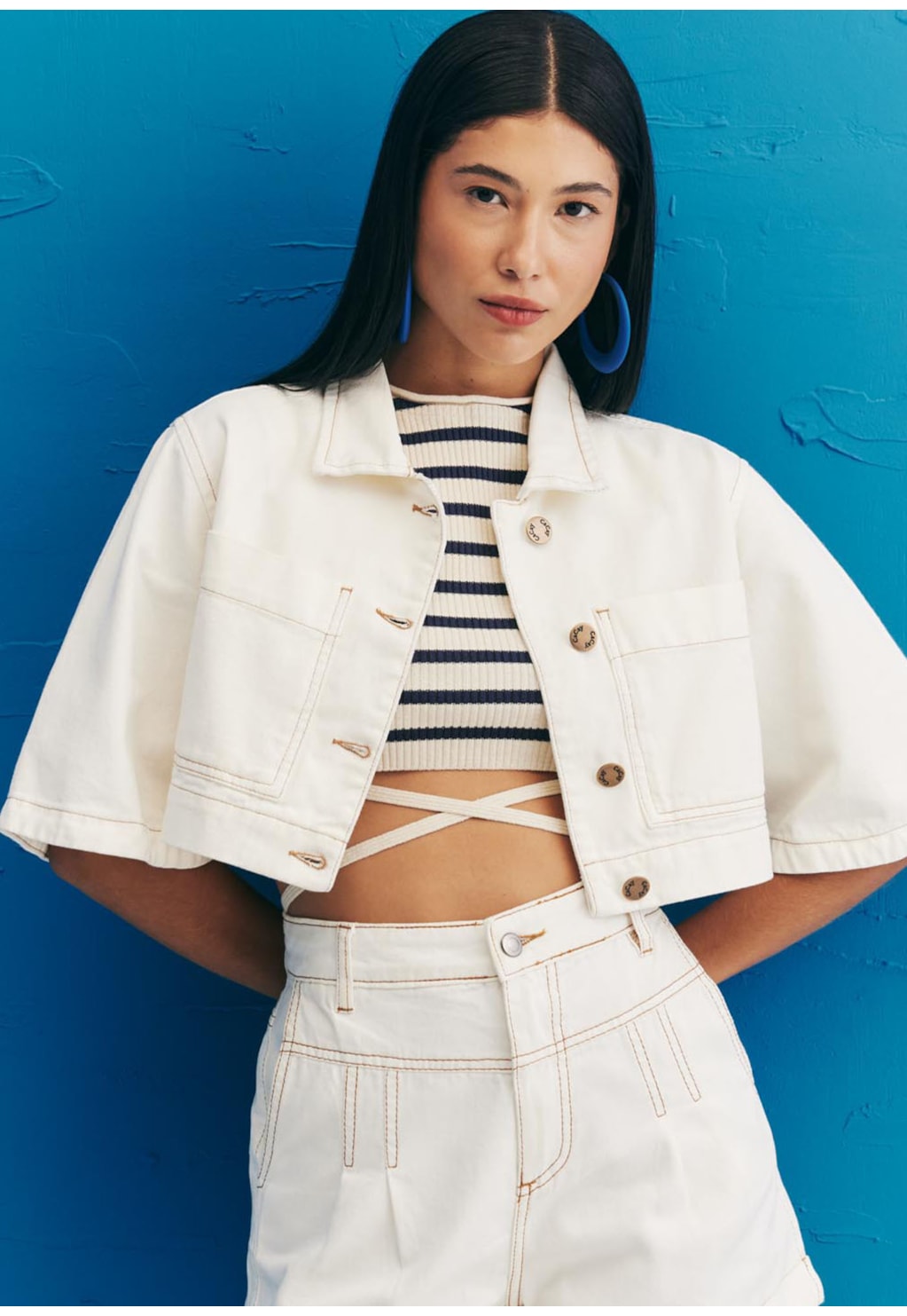 Camisa Cropped Sarja