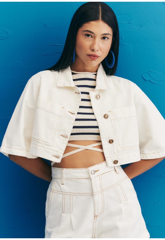 Camisa Cropped Sarja