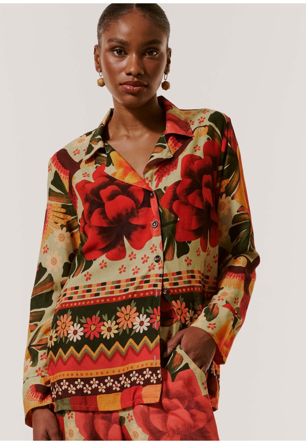 Camisa Estampada Aroeira