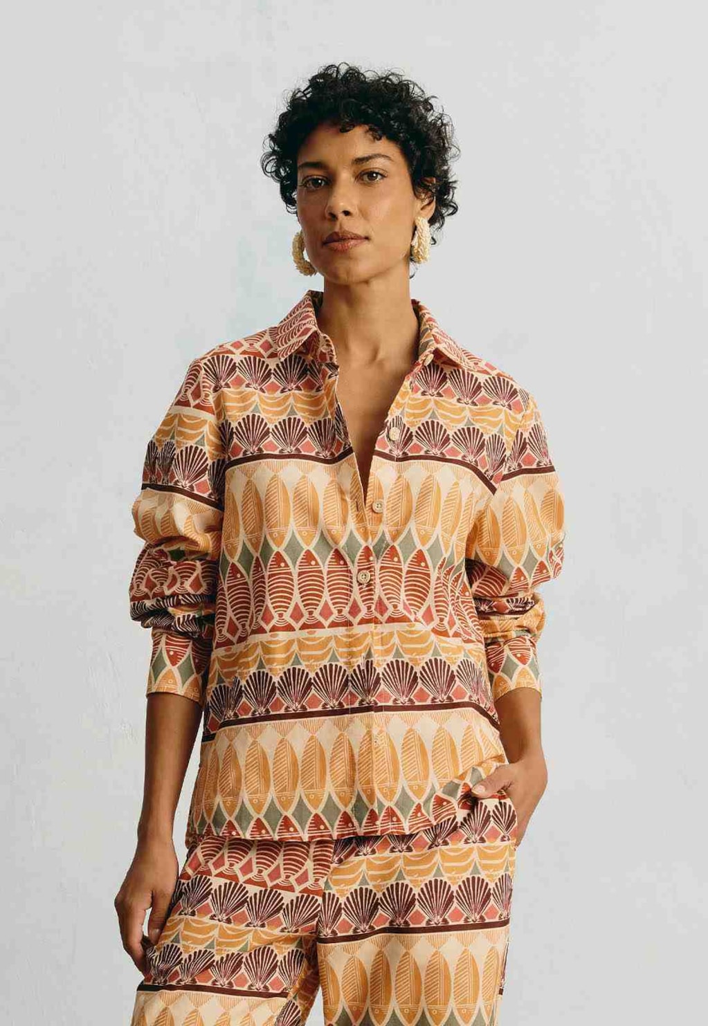 Camisa Estampada Del Mar