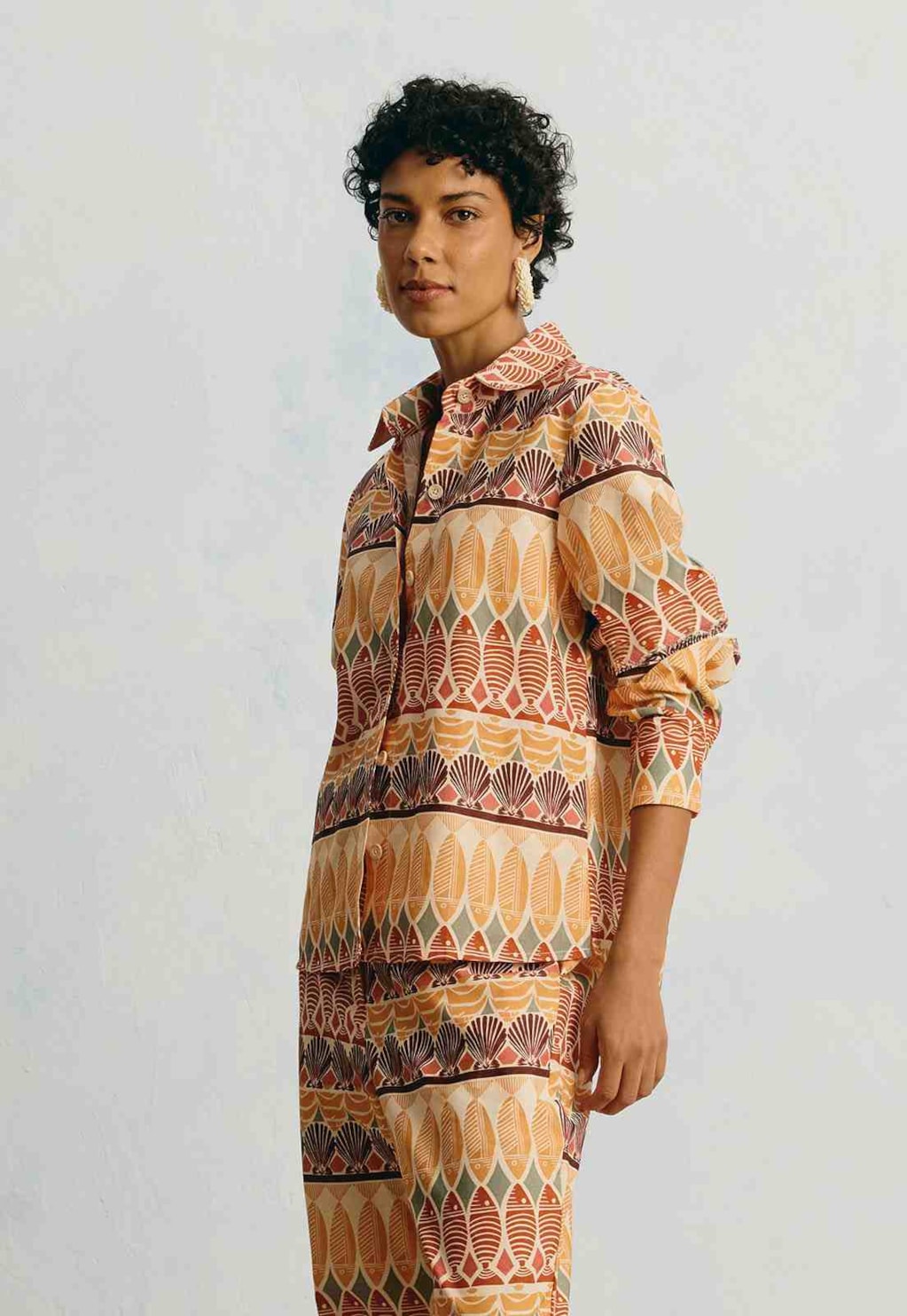 Camisa Estampada Del Mar