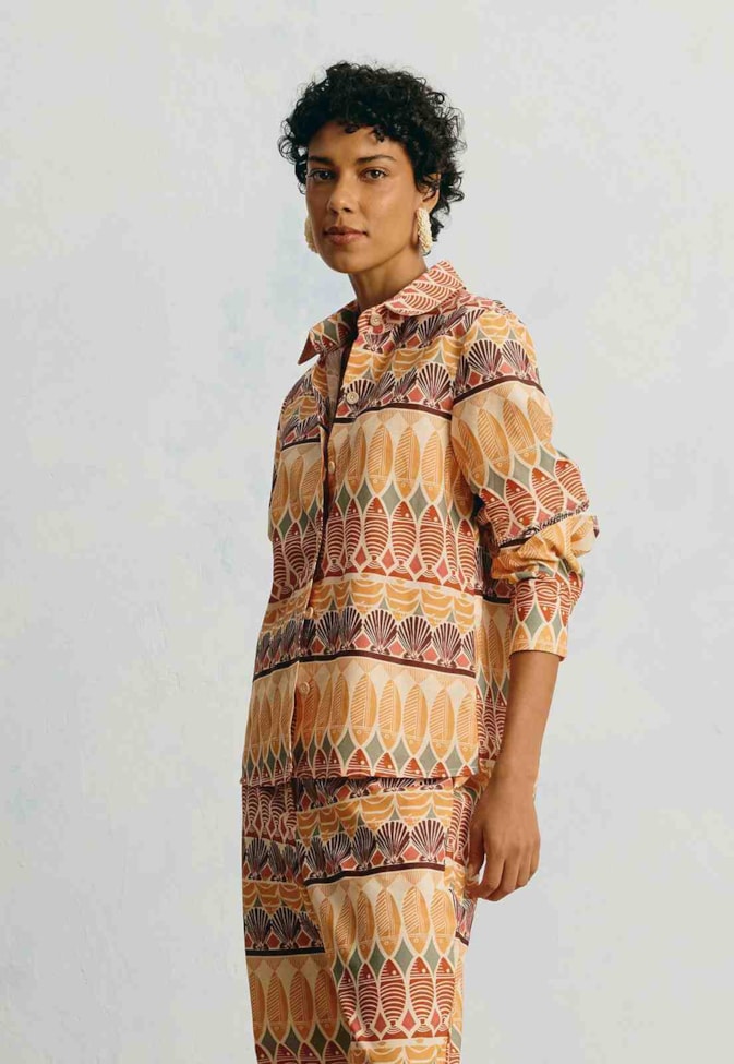 Camisa Estampada Del Mar