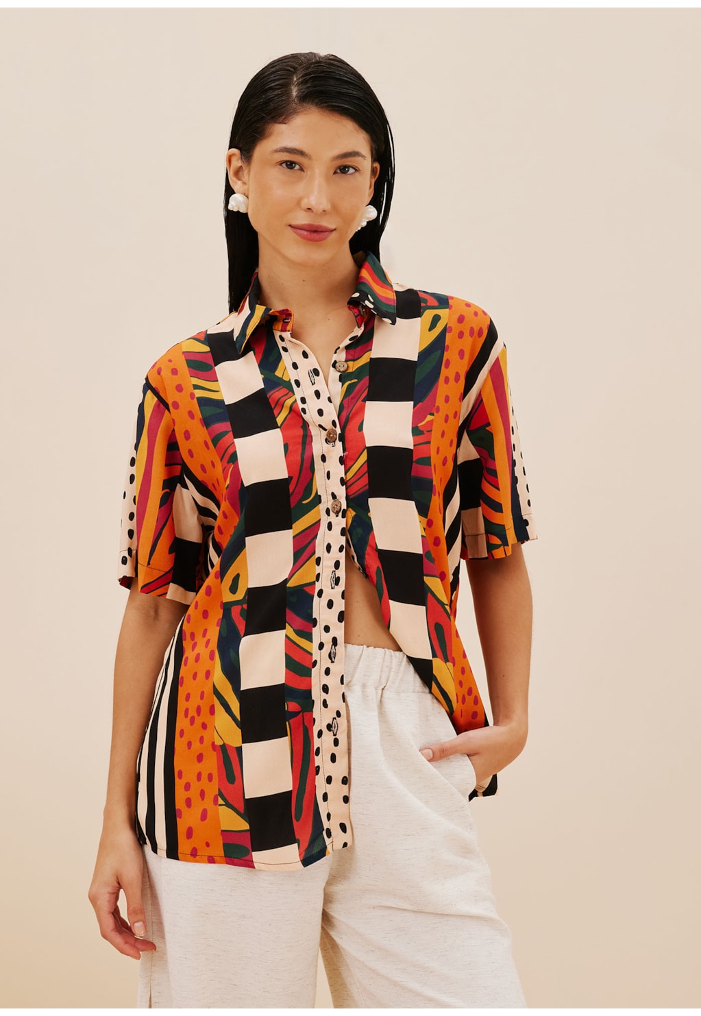 Camisa Estampada Terra