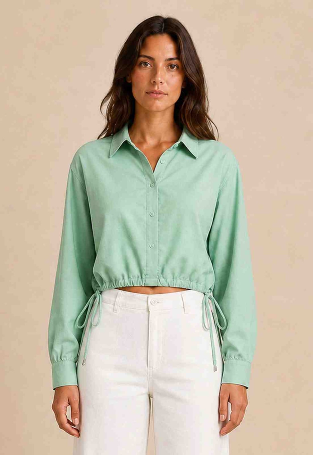 Camisa Lisa Cropped Amarração