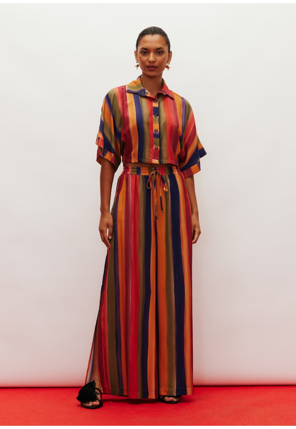 Camisa Manga Kimono Estampada Xaxado