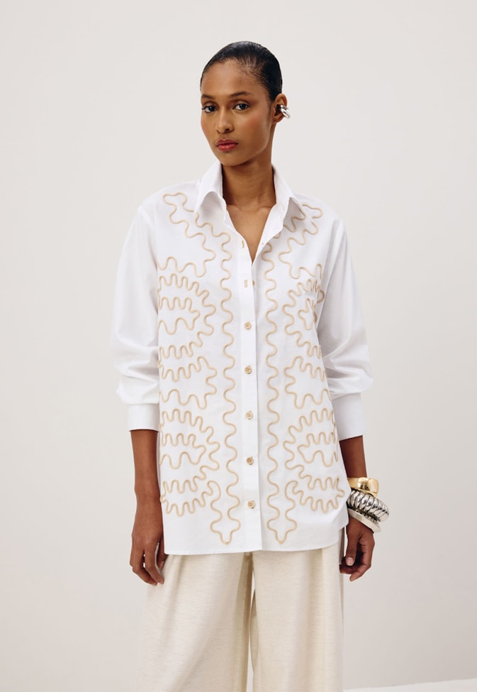 Camisa Oversized Bordado