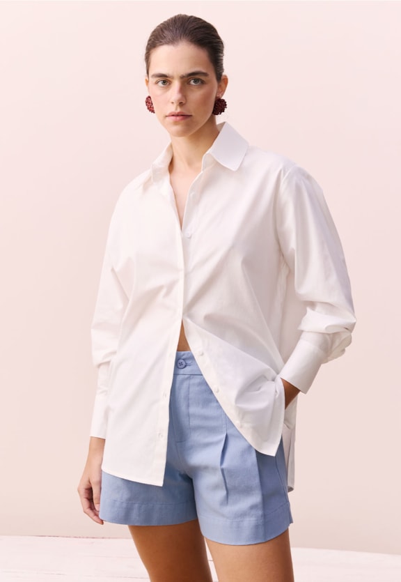 Camisa Oversized Bordado Coqueiral Costas Vista Traseira