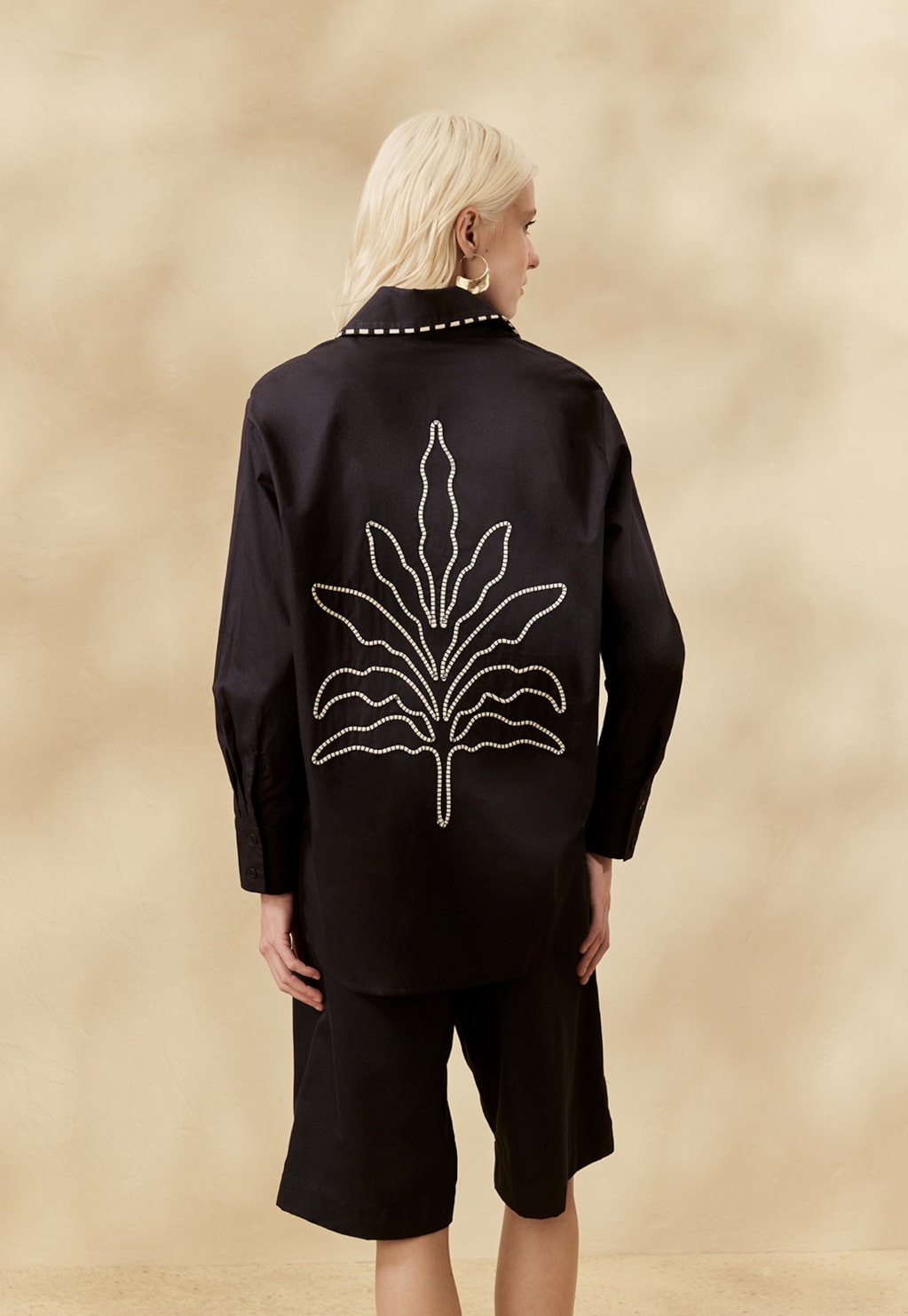 Camisa Oversized Bordado Palmeira