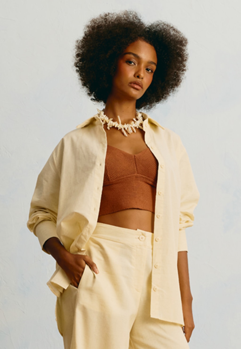 Camisa Oversized Bordado Sol