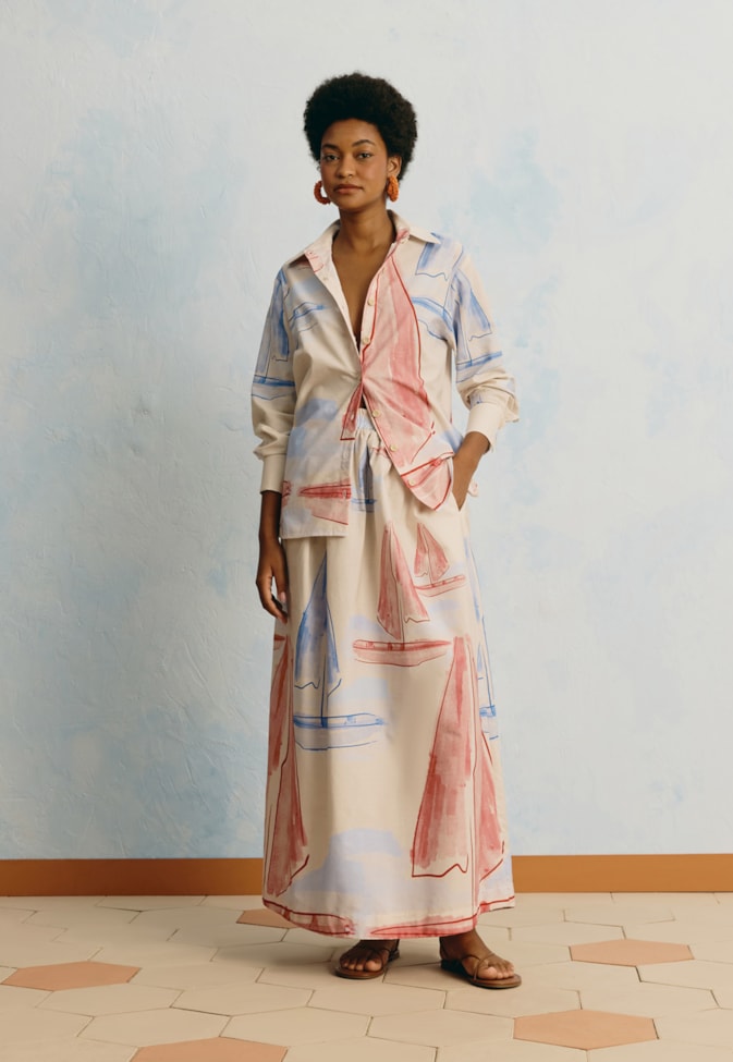 Camisa Oversized Estampada Velejar