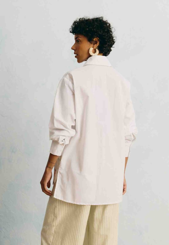 Camisa Oversized Silk La Playa Blanca Vista Traseira