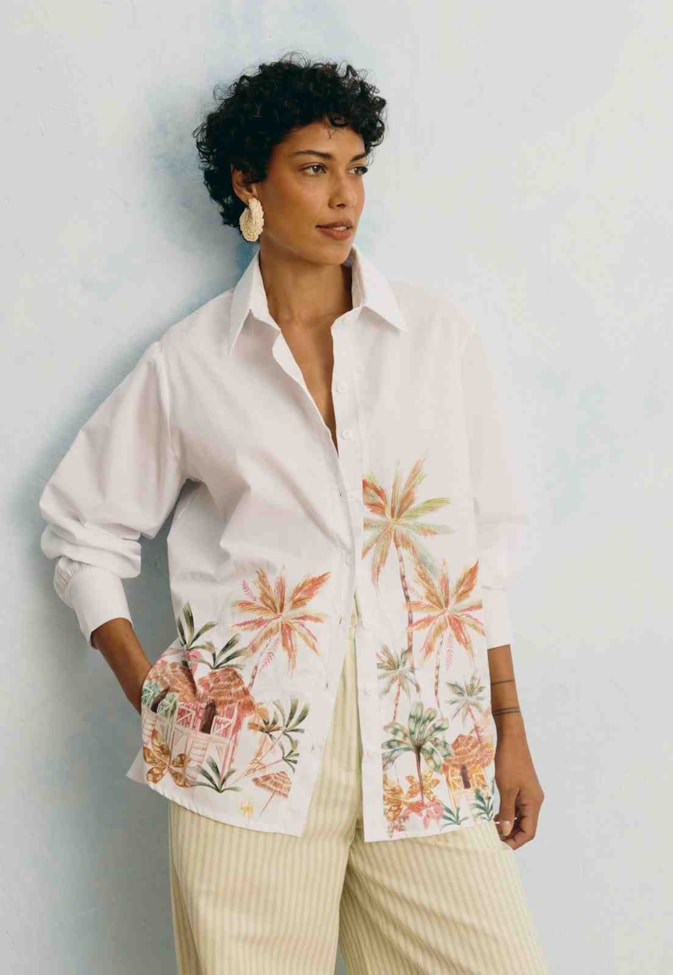 Camisa Oversized Silk La Playa Blanca