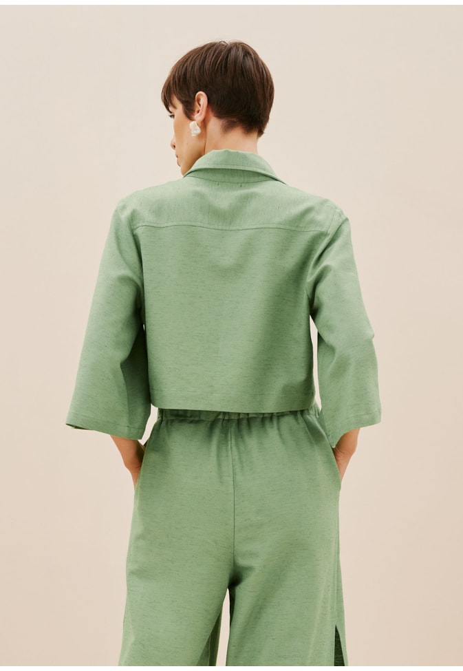 Camisa Quadradinha Manga Ampla