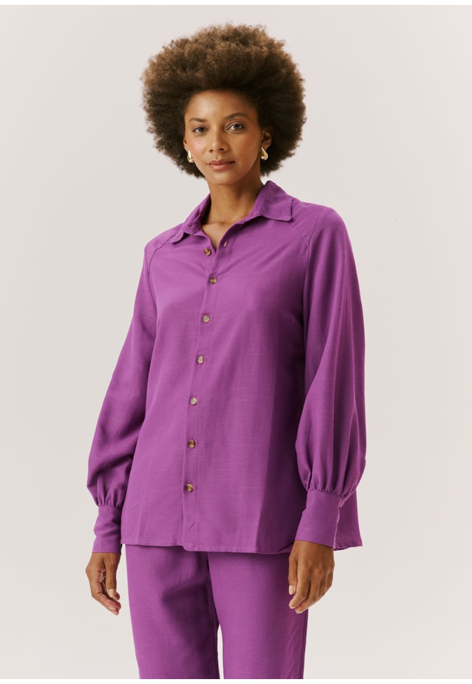 Camisa Recortes Manga Longa