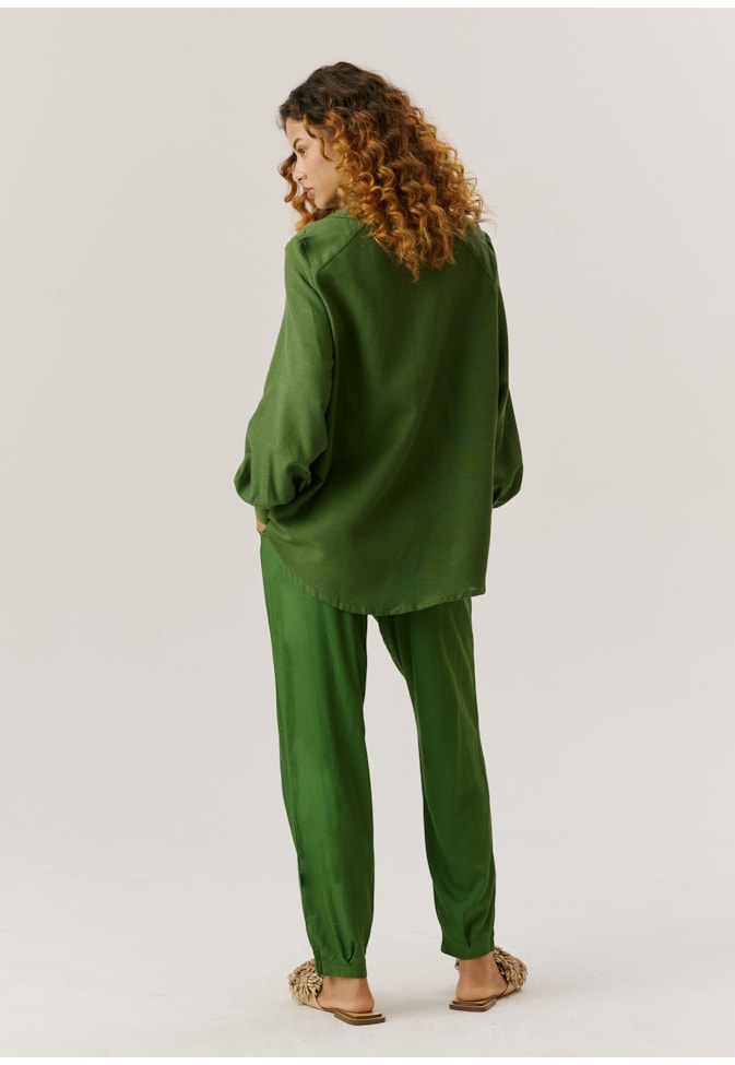 Camisa Recortes Manga Longa