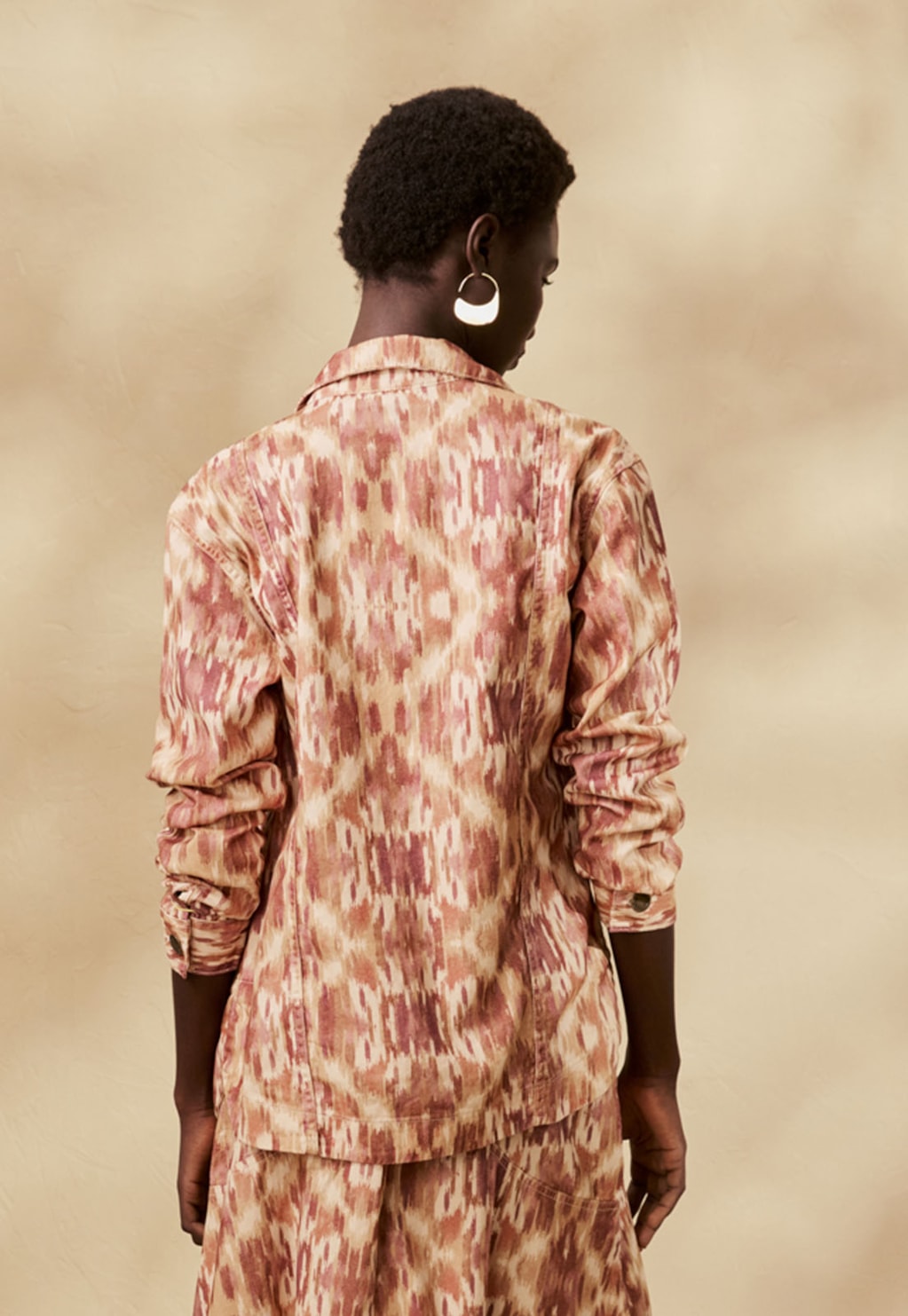 Camisa Sarja Estampada Niebla