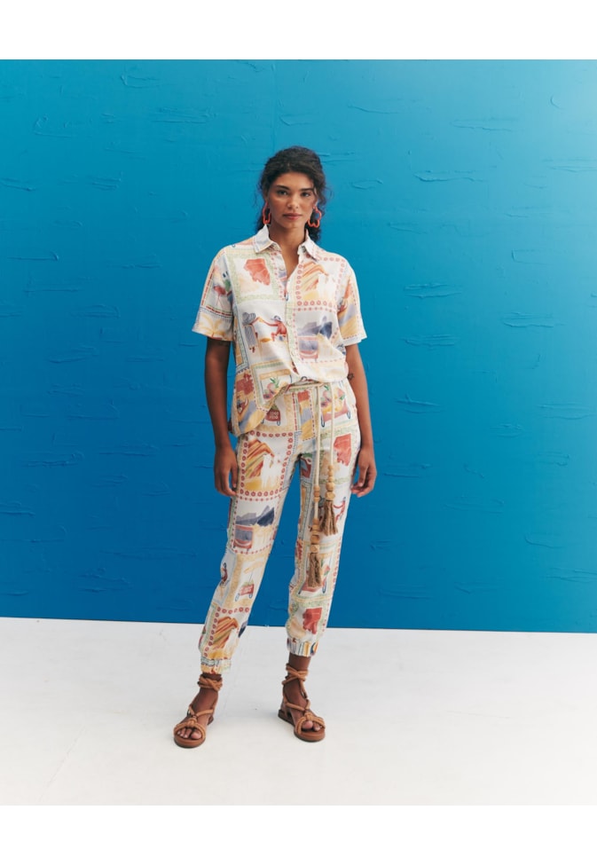 Camisa Tecido Estampada Buena Vista