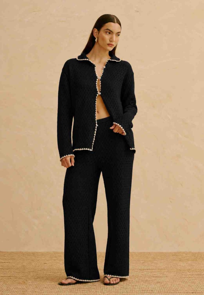 Camisa Tricot Barra Crochê