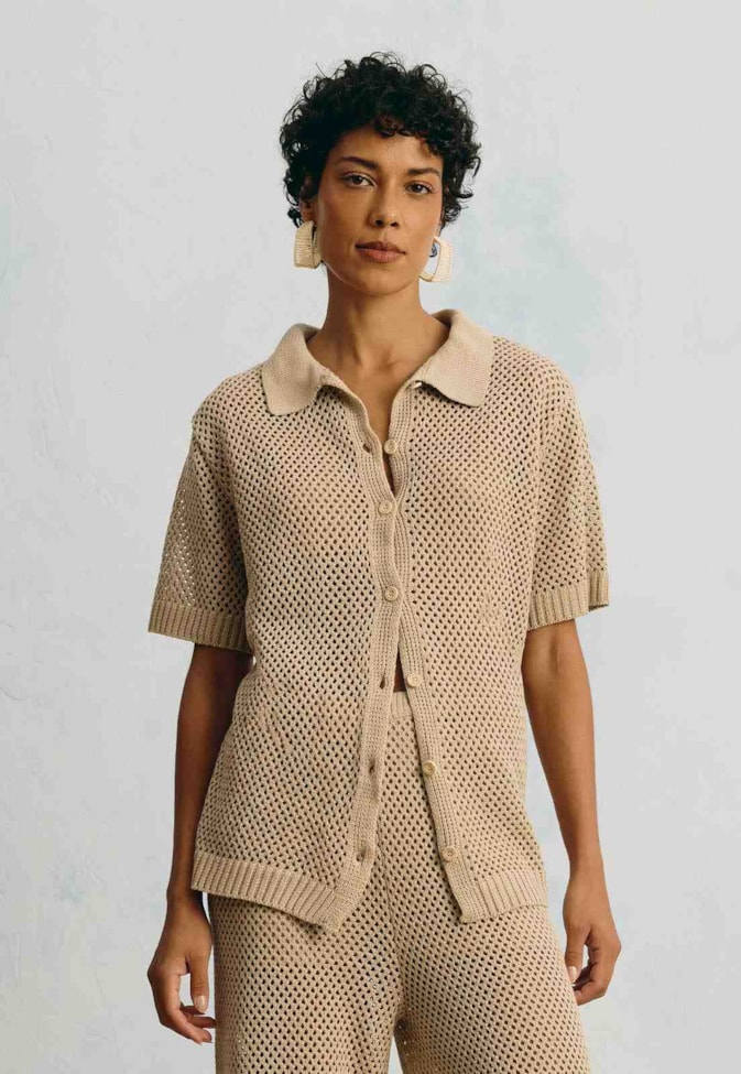 Camisa Tricot Jacquard Coqueiro