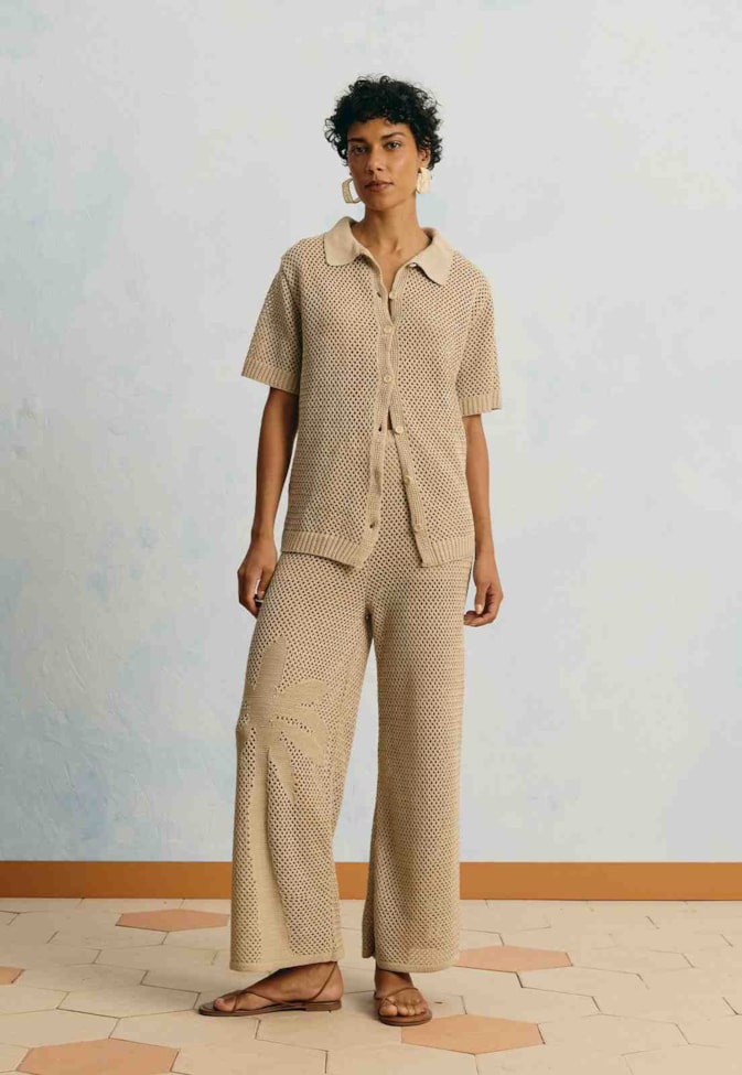 Camisa Tricot Jacquard Coqueiro