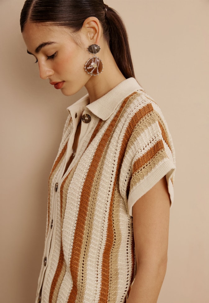 Camisa Tricot Listras