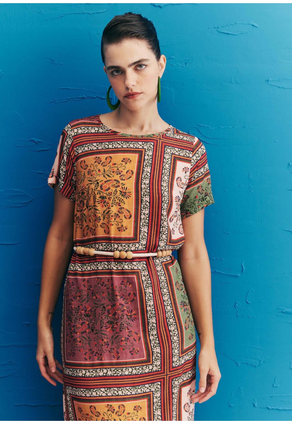 Camisão Detalhe Lateral Estampado Los Tapes