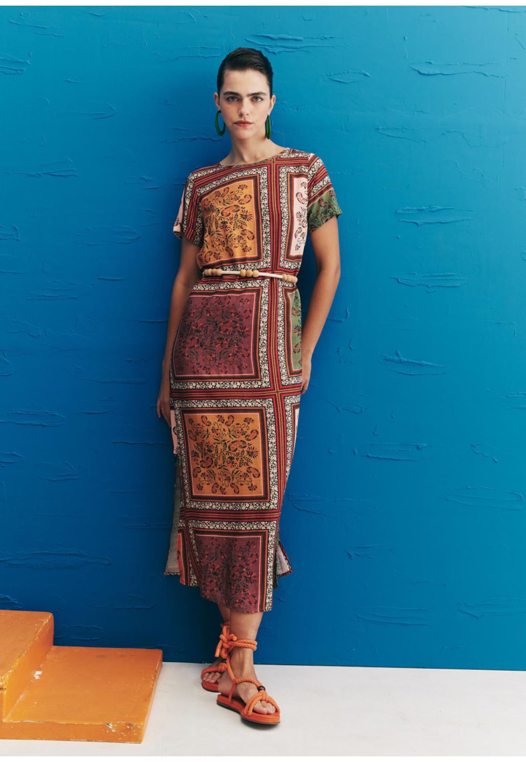 Camisão Detalhe Lateral Estampado Los Tapes