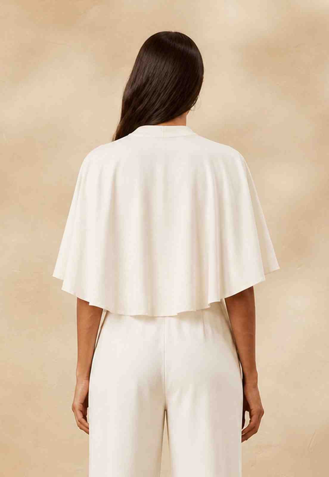 Capa Lisa Botão Vista Traseira