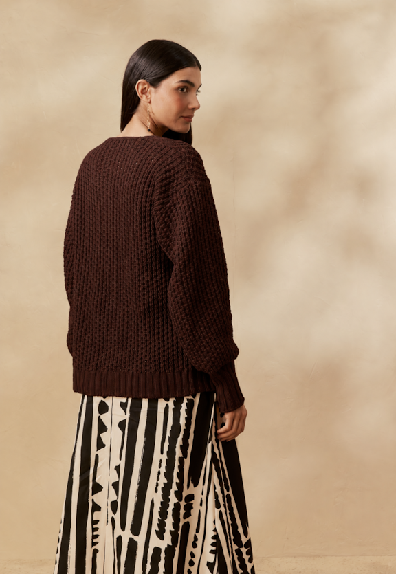 Cardigan Tricot Vista Traseira