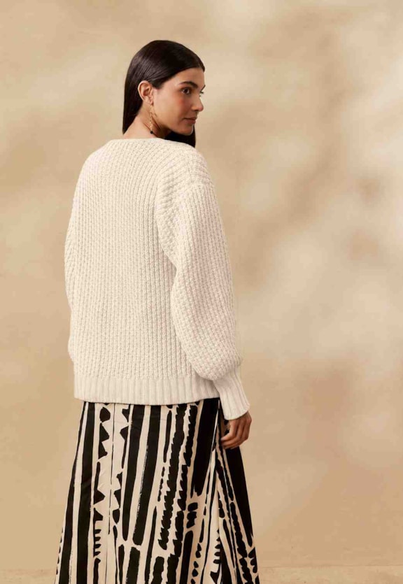 Cardigan Tricot Vista Traseira