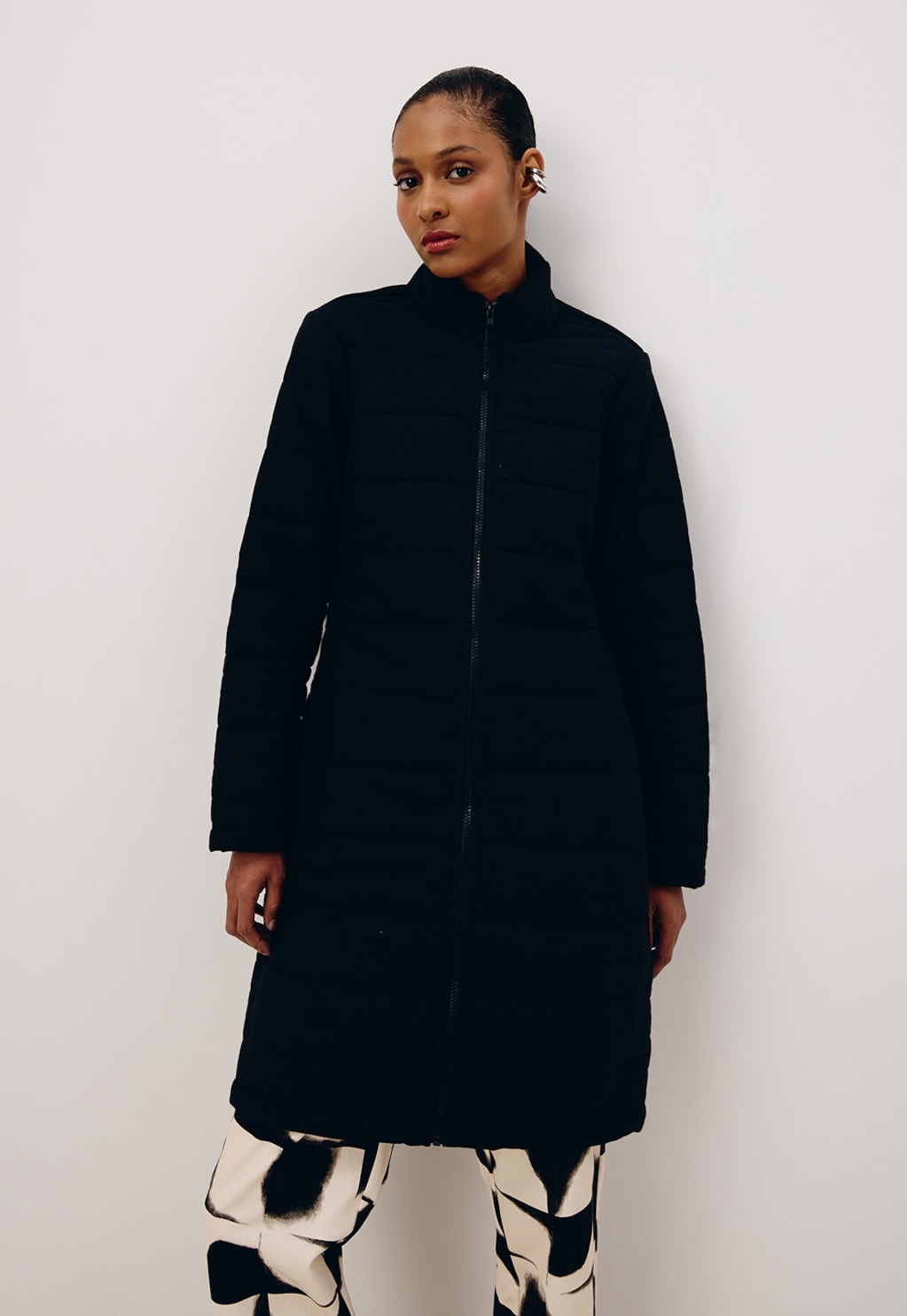 Casaco Alongado Puffer Matelassê