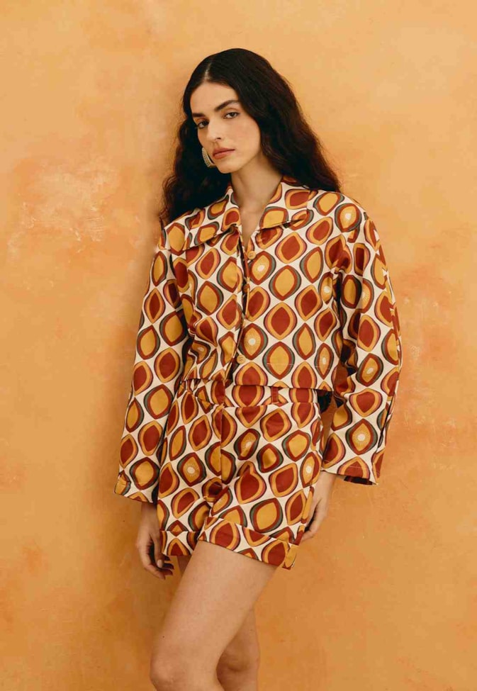 Casaco Estampado Cacau Solar