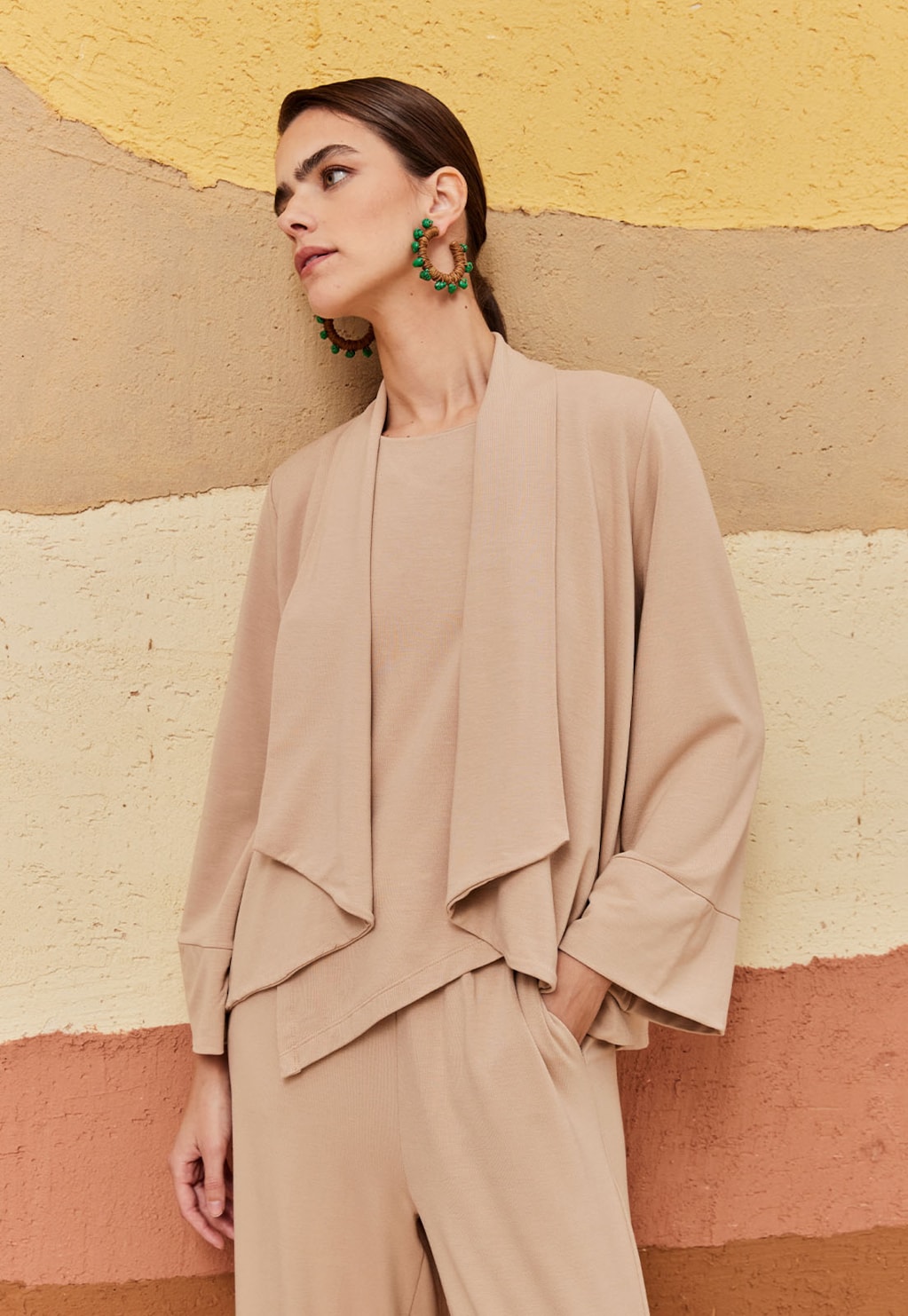 Casaco Maxi Gola Xale