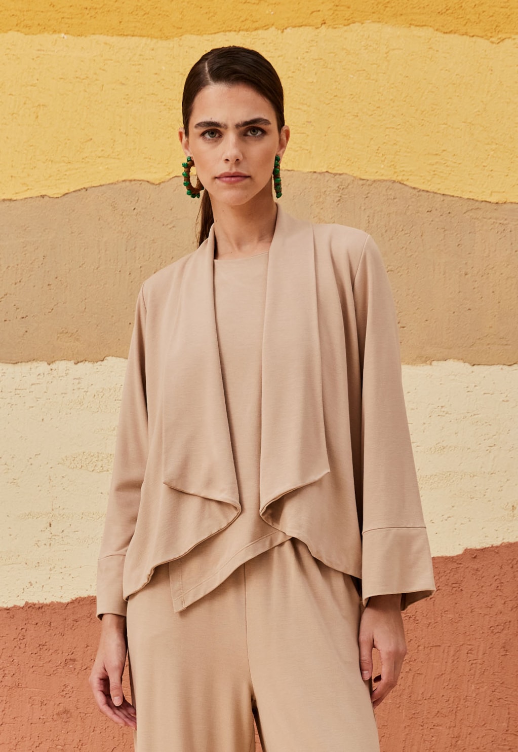 Casaco Maxi Gola Xale