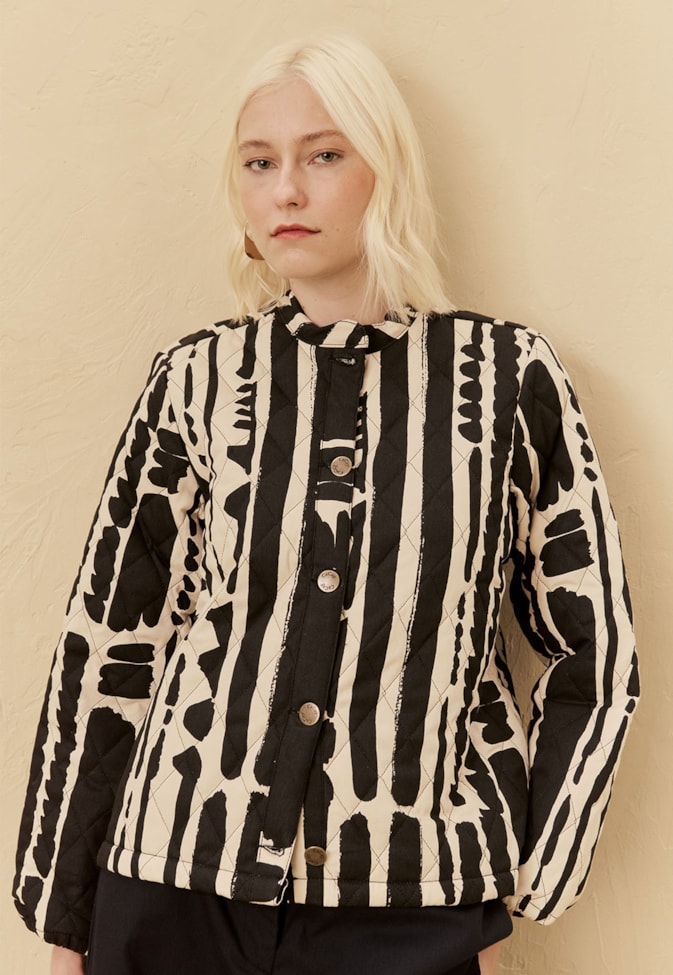 Casaco Puffer Estampado Linea