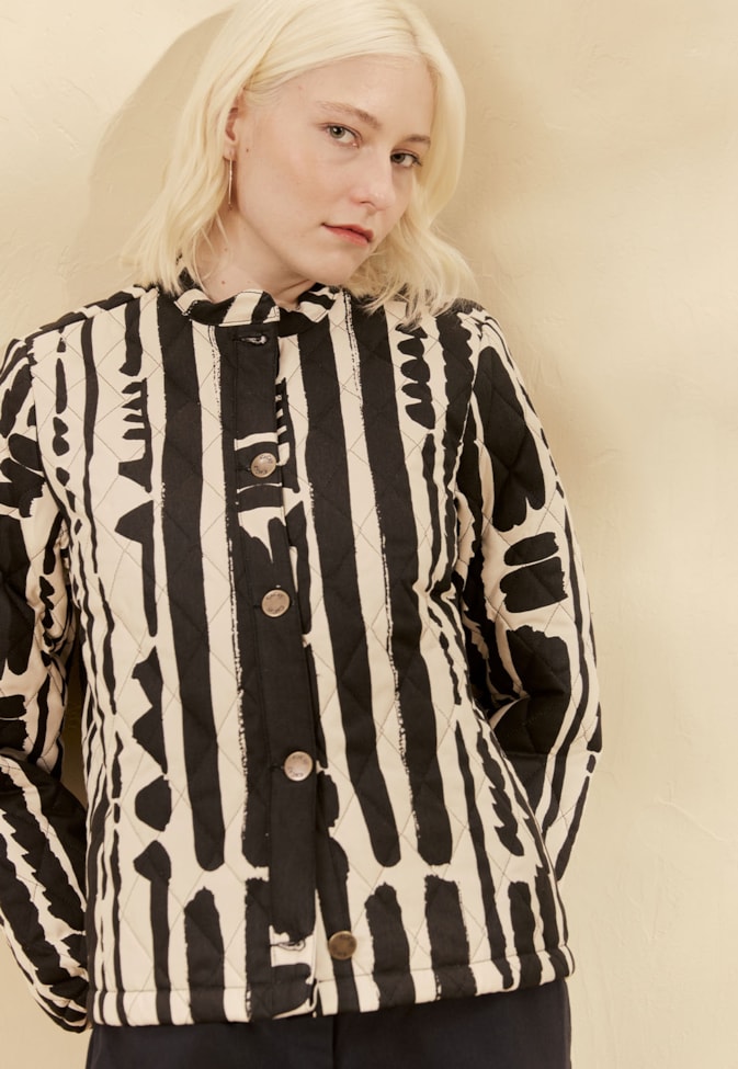 Casaco Puffer Estampado Linea